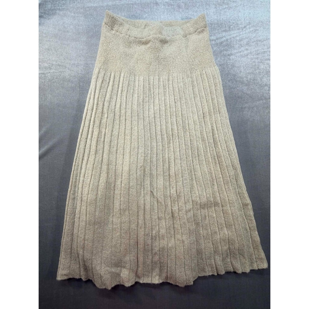 Vintage‎ Beige Long Skirt Acrylic Mohair Nylon Made in Italy Size 10